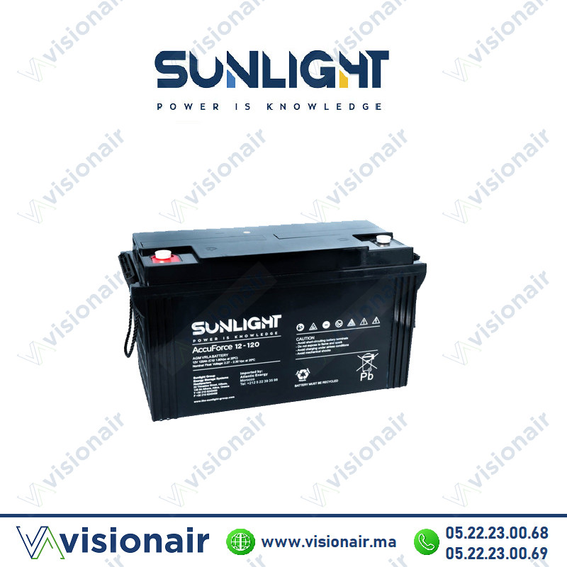 [SUN12V138AH] Batterie solaire SUNLIGHT 12V 180AH SPG GEL