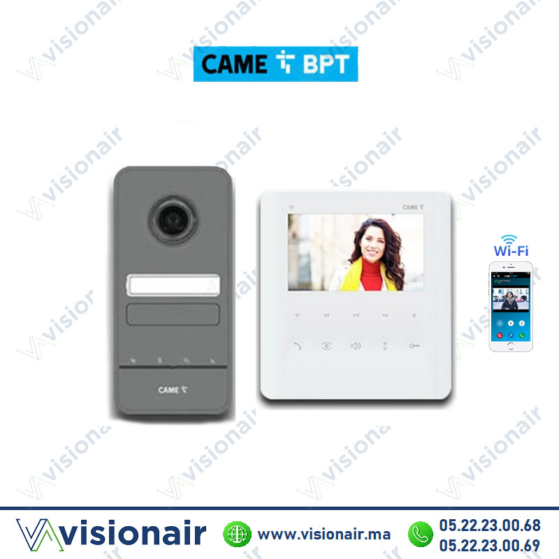 [BPTLTHS_1PLX] Kit vidéophone BPT LHS + 1 moniteur PLX Wi-Fi blanc