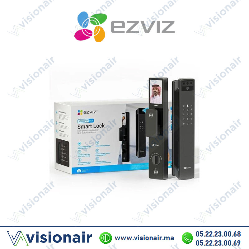 [CS-Y3000FVP] Serrure Connectée EZVIZ Y3000FVP Plus Wi-Fi avec Caméra IA CS-Y3000FVP