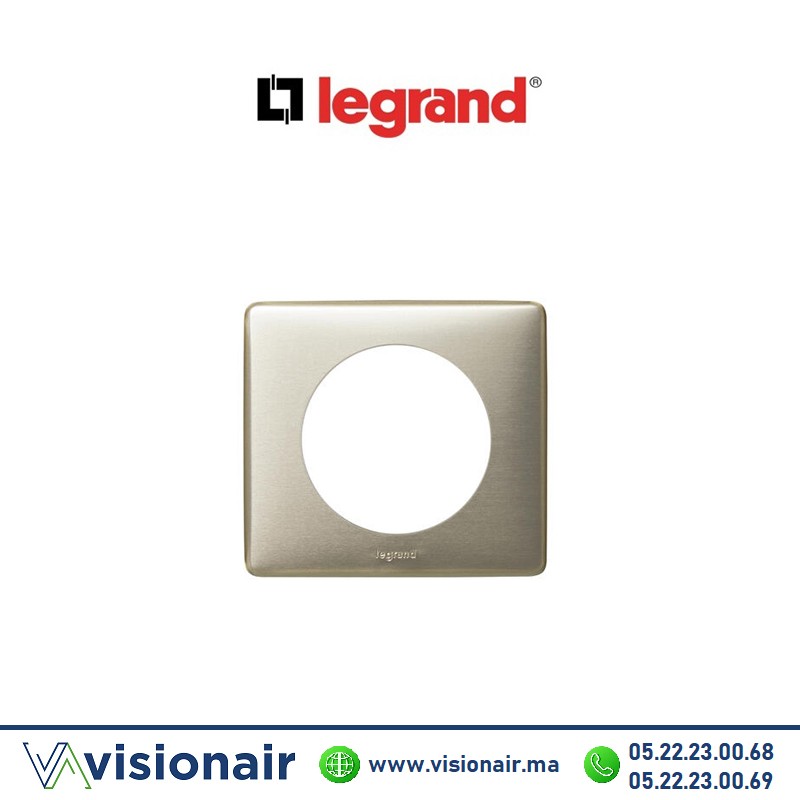 [LEG068901] Plaque métal Titane Legrand Céliane 1P 068901