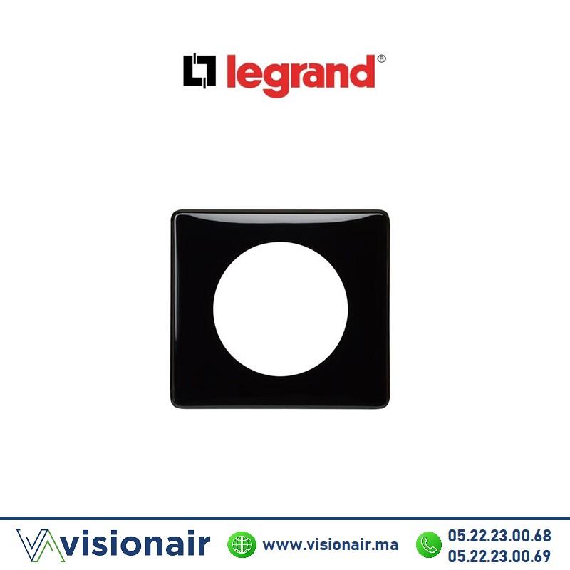 [LEG066681] Plaque  Laqué noir Legrand Céliane 1P 066681