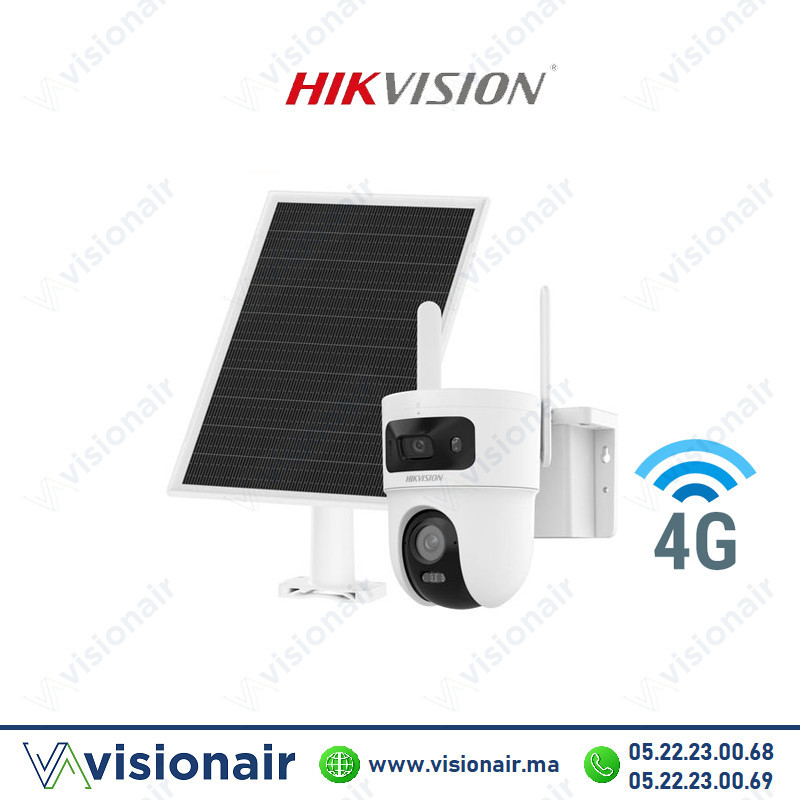 [DS-2CFSP8-D/4G] Caméra PT HIKVISION à double objectif 4+4MP solaire 4G DS-2CFSP8-D/4G