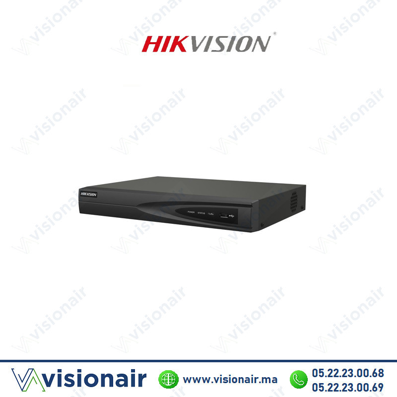 [DS-9664NXI-I8/S] Nvr Hikvision 4K 8 canaux 1U 8 PoE DS-7608NI-Q1/8P