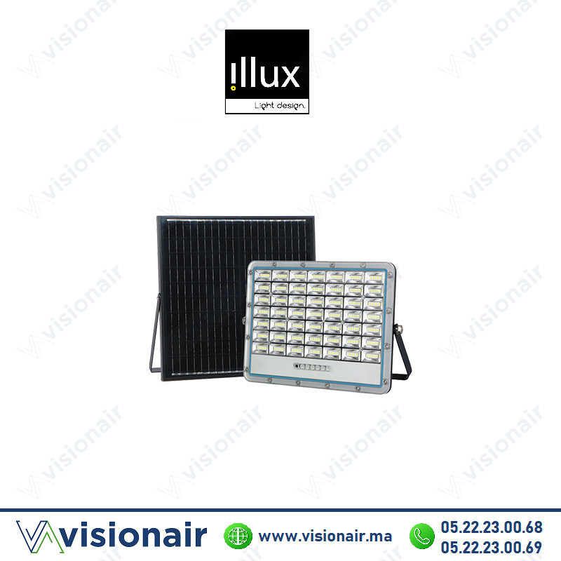 [ILLPLSA200B] Projecteur Solaire LED 200W ILLUX 6500°K ILLPLSA200B