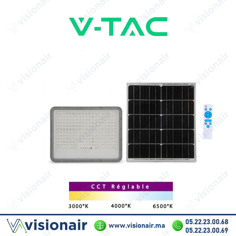 [SKU98442] Projecteur LED Solaire V-TAC 300W CCT SKU98442