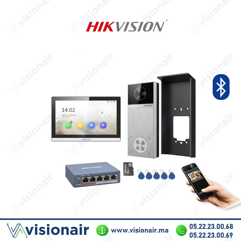 [DS-KIS611-S] KIT vidéophone IP Hikvision 4MP avec switch POE DS-KIS611-S