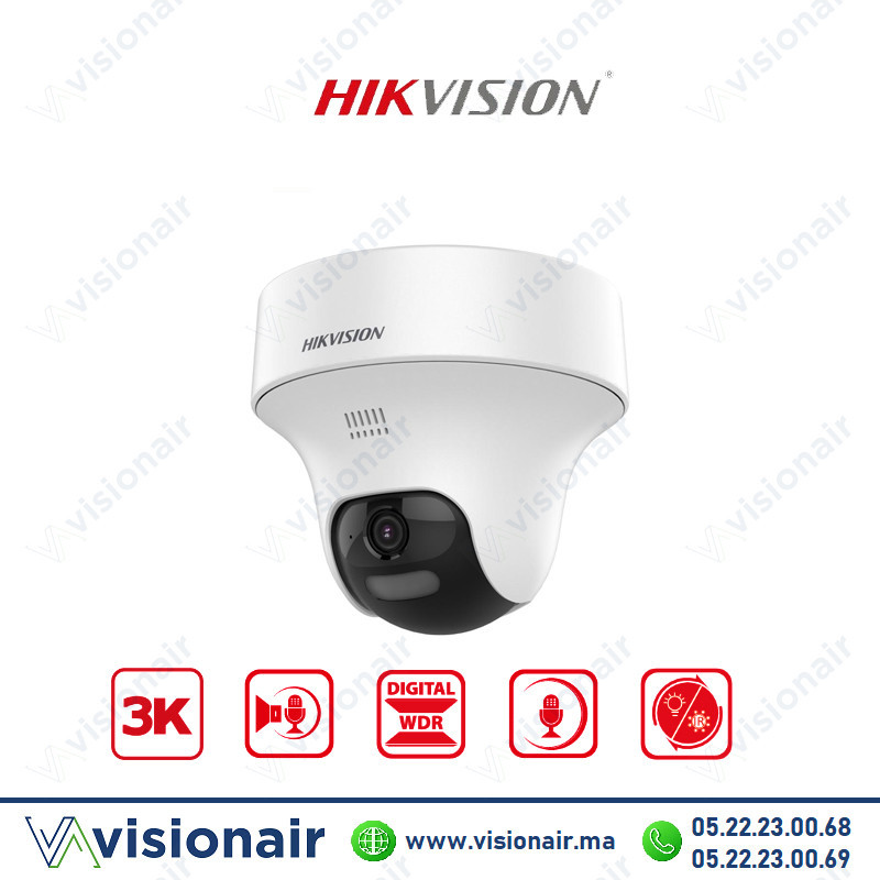 [DS-2CE70K0T-PTLTS] Caméra Hikvision Turret 3K avec Audio DS-2CE70K0T-PTLTS