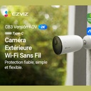 Caméra WI-FI EZVIZ 2MP avec batterie CS-CB3 Casablanca Maroc