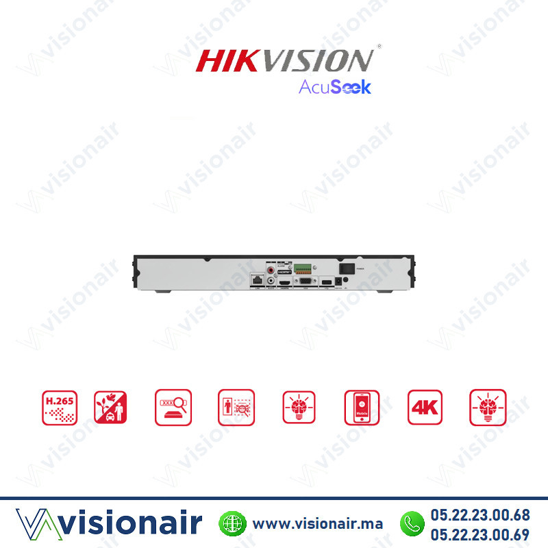 NVR Hikvision AcuSense 32 canaux DS-7632NXI-K2 Casablanca Maroc