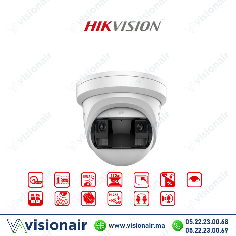[DS-2CD23167G3P-LIS2UY/SRB] Caméra IP Hikvision 16MP ColorVu 3.0 Turret Panoramique DS-2CD23167G3P-LIS2UY/SRB
