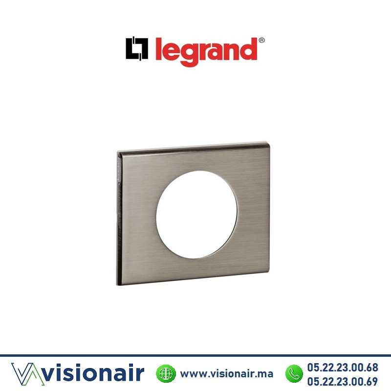 [LEG069101] Plaque inox brossé Legrand Céliane 1P 069101