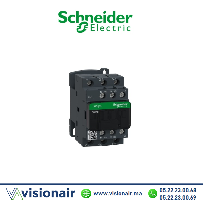 [LC1D09M7] Contacteur SCHNEIDER 9A 3P AC3 440V bobine 220Vca LC1D09M7