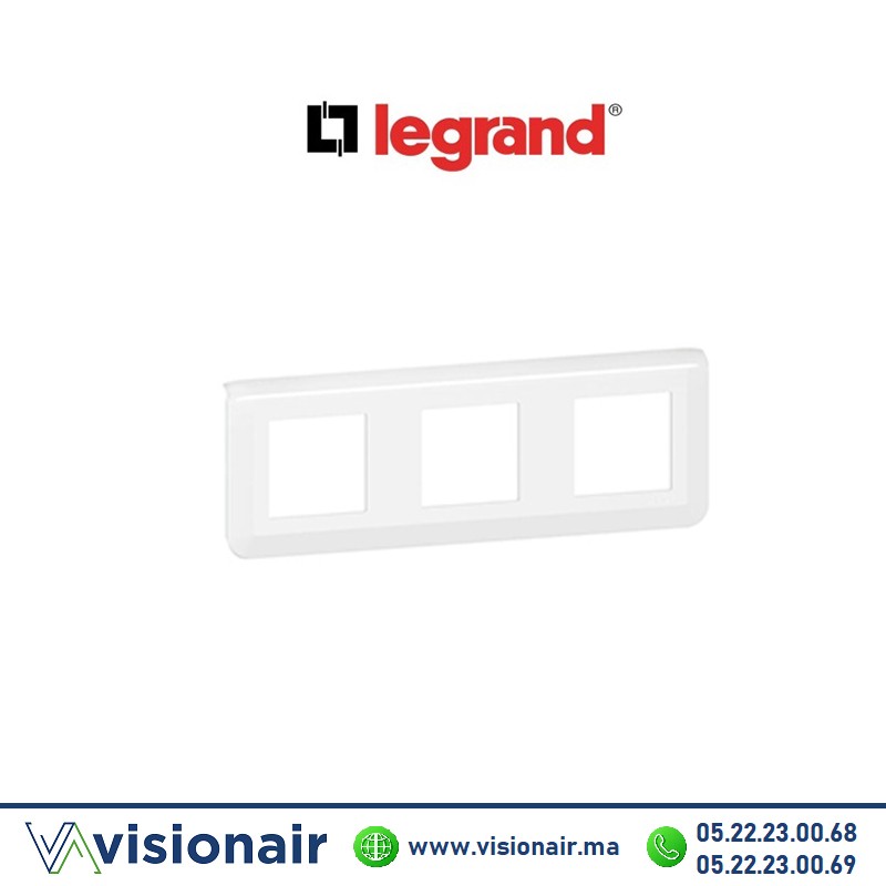 [LEG078806L] Plaque 3x2 modules Legrand Mosaic Blanc 078806L