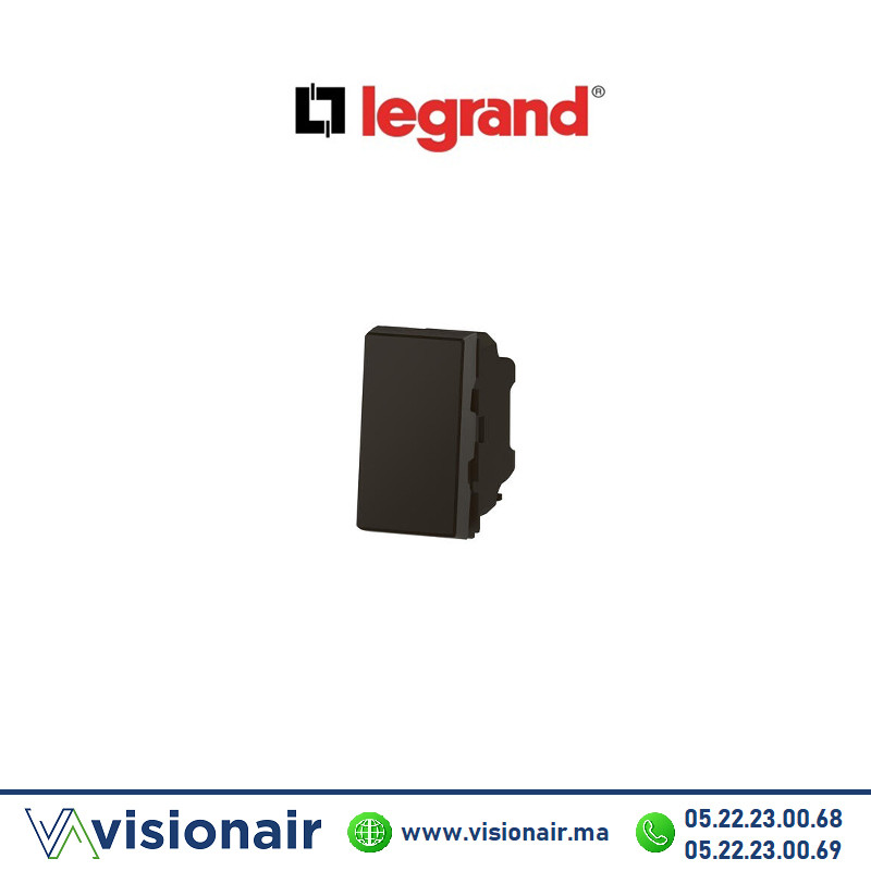 [LEG079101L] Interrupteur va & vient Legrand Mosaic 1M noir 079101L