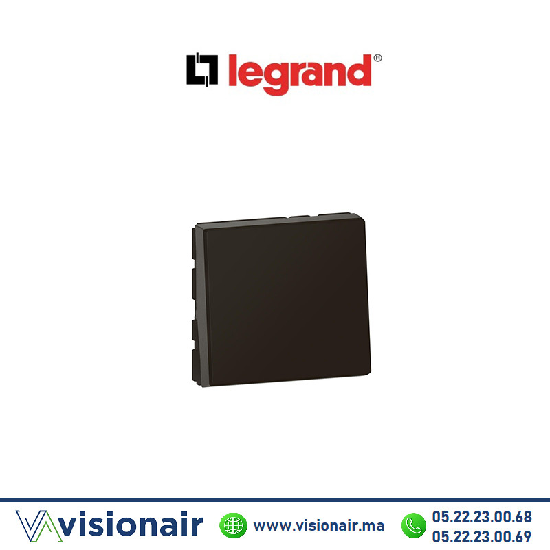 [LEG079111L] Interrupteur va & vient Legrand Mosaic 2M Noir 079111L