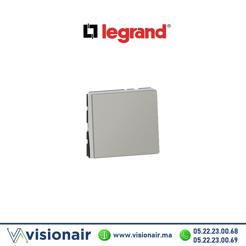[079211L] Interrupteur va & vient LEGRAND Mosaic 2M alu 079211L