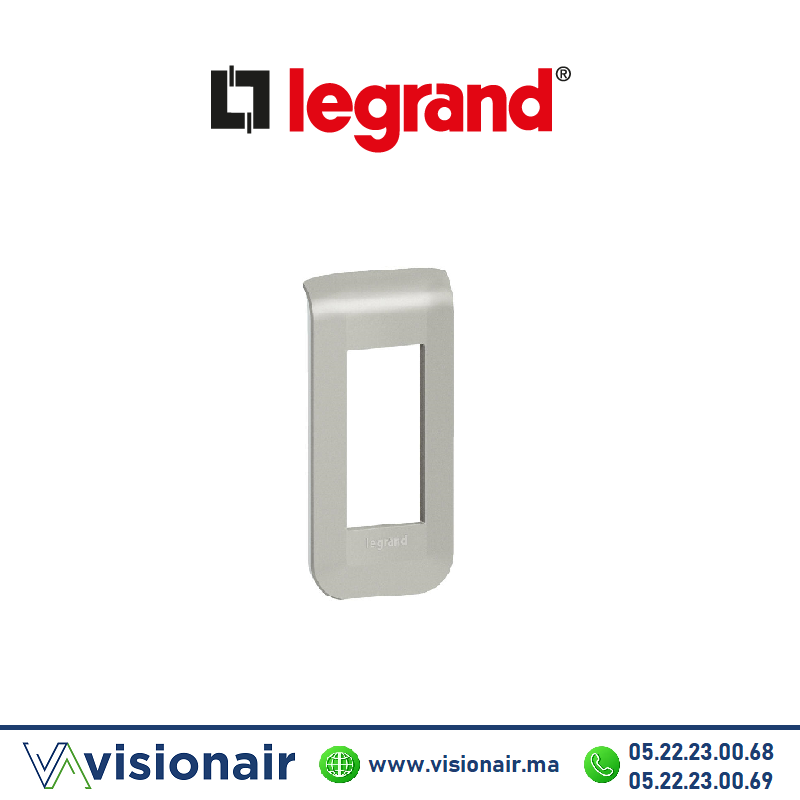 [LEG079301L] Plaque 1M Legrand Mosaic Aluminium 079301L