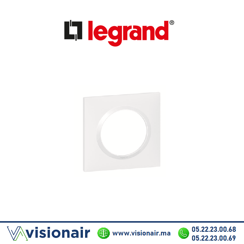 [LEG600801] Plaque carrée 1 poste LEGRAND Dooxie blanc 600801