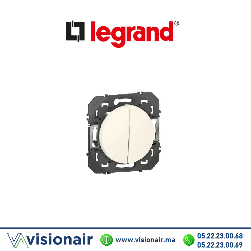 [LEG600002] Interrupteur double va & vient LEGRAND Dooxie blanc 600002