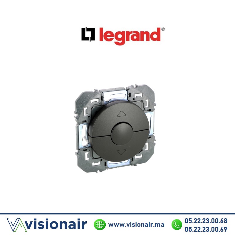 [LEG600221] Interrupteur volets roulants LEGRAND Dooxie Noir mat 600221