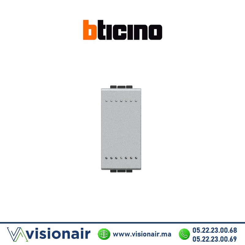[BTNT4001N] Interrupteur simple BTICINO LivingLight gris NT4001N