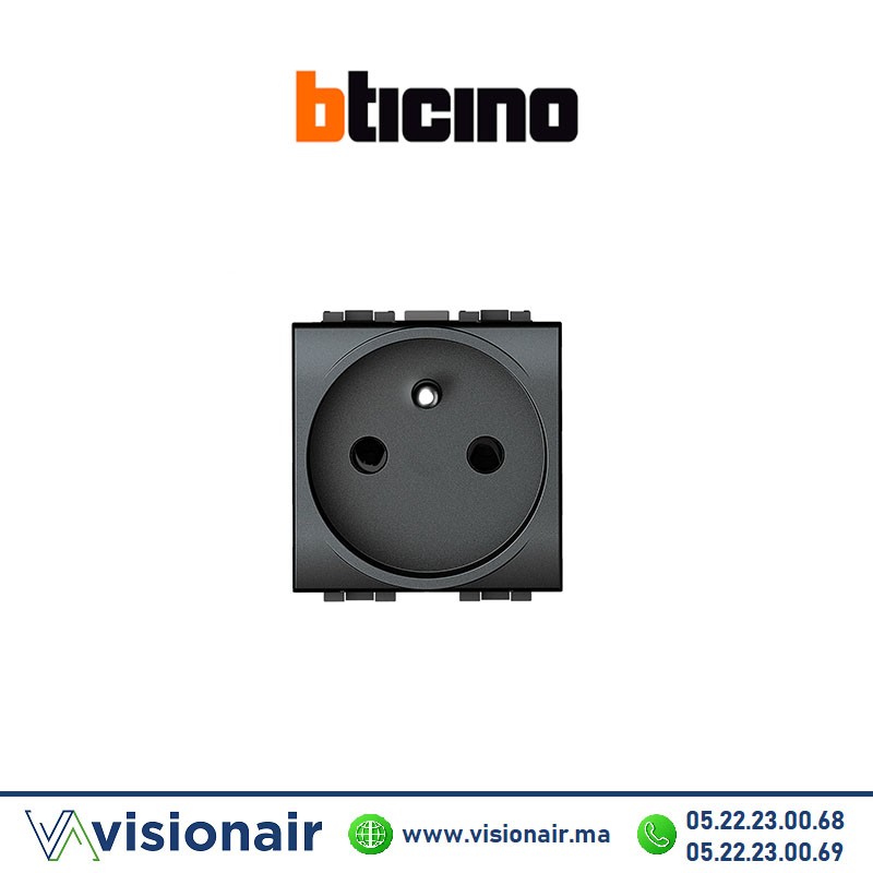 [BTL4142AN] Prise 2P+T BTICINO LivingLight Anthracite L4142AN