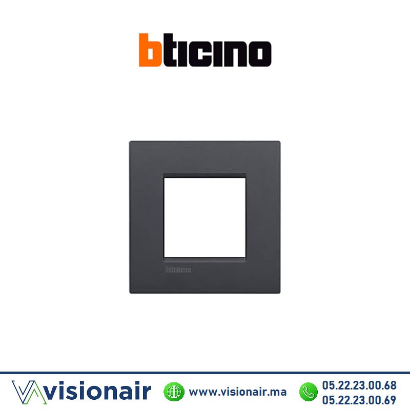 [BTLNA4802AR] Plaque BTICINO LivingLight 2M anthracite LNA4802AR