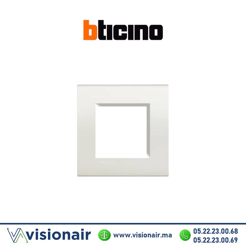 [BTLNA4802BI] Plaque BTICINO LivingLight 2M blanc LNA4802BI