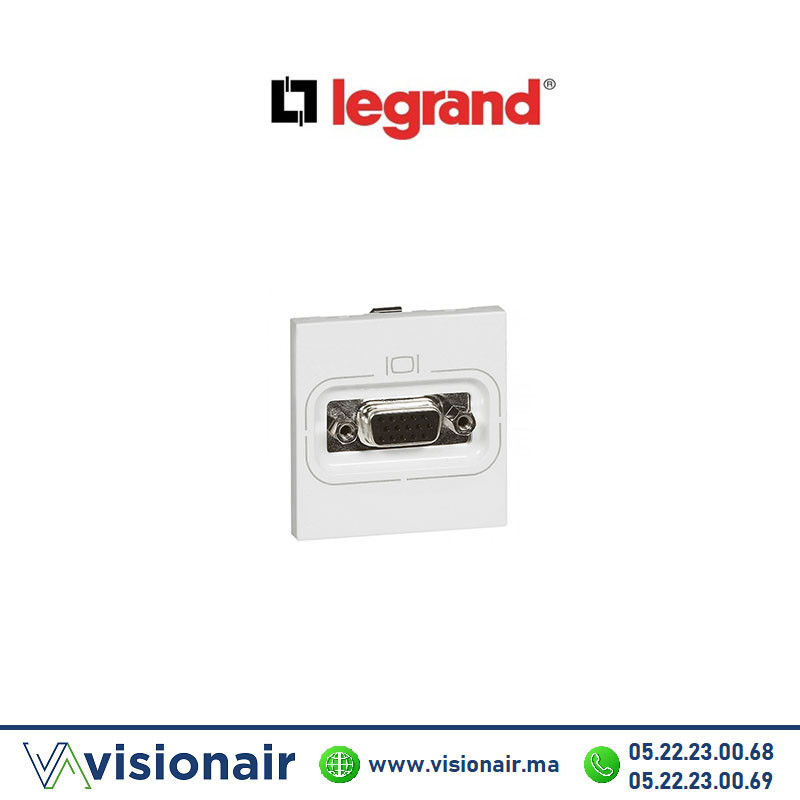 [LEG078757] Prise VGA HD à visser Legrand MOSAIC 2M blanc 078757