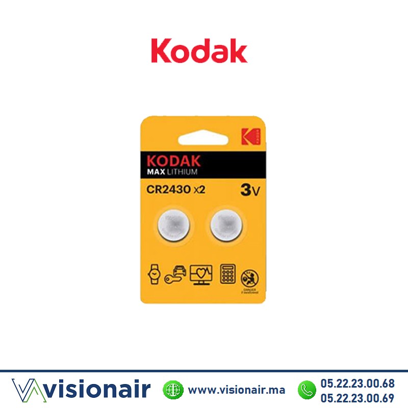 [KODAKCR2430] Pile KODAK CR2430 3V Lithium
