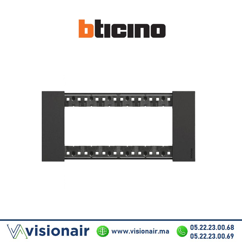 [BTKA4806KG] Plaque BTICINO Living Now 6 modules Noir BTKA4806KG