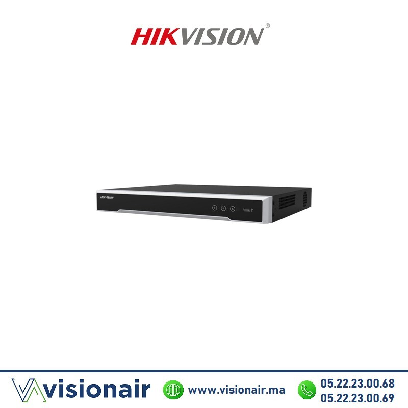 [HIKVDS-7608NI-K2/8P] NVR HIKVISION IP 4K 8 Canaux PoE 2HDD PRO SERIES DS-7608NI-K2/8P