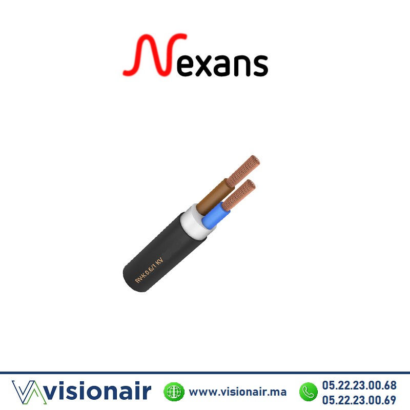 [NEXRVK2x15] Câble souple NEXANS 2x1,5mm² U1000 RV-K