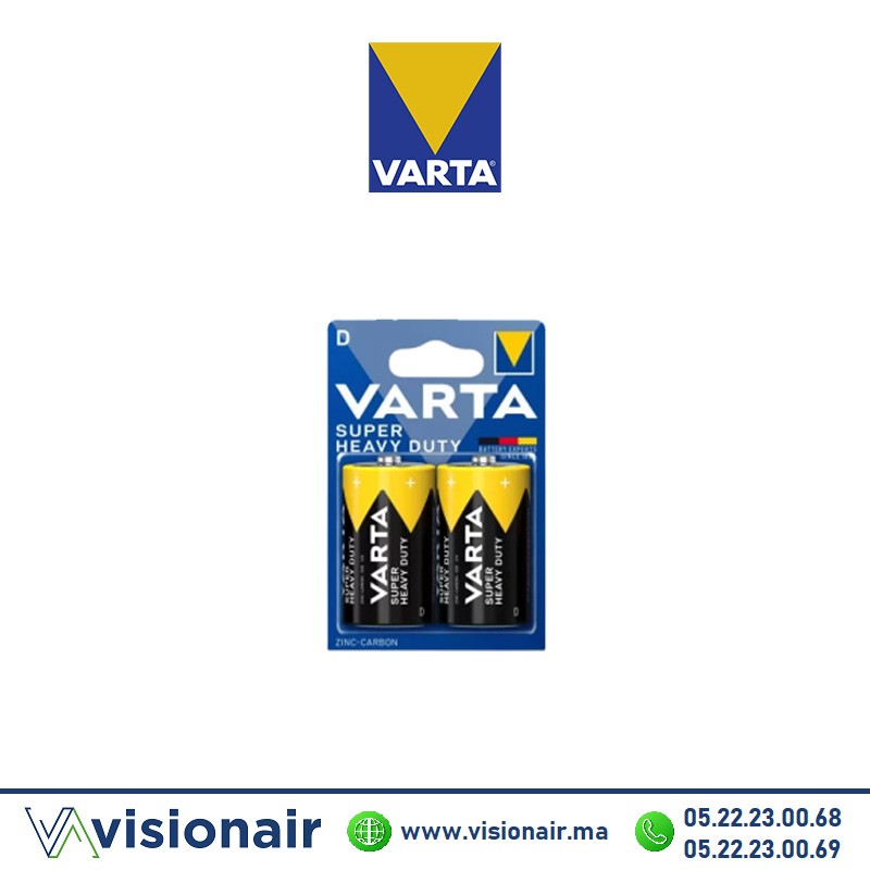 [VSUPERLIFED2] Pile VARTA SUPERLIFE D2 LR20 1,5V saline ZINC-CARBONE