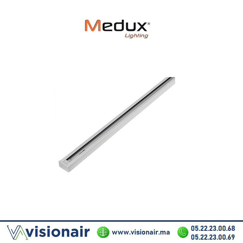 [RAIL1MB] Rail blanc 1m en aluminium pour projecteur