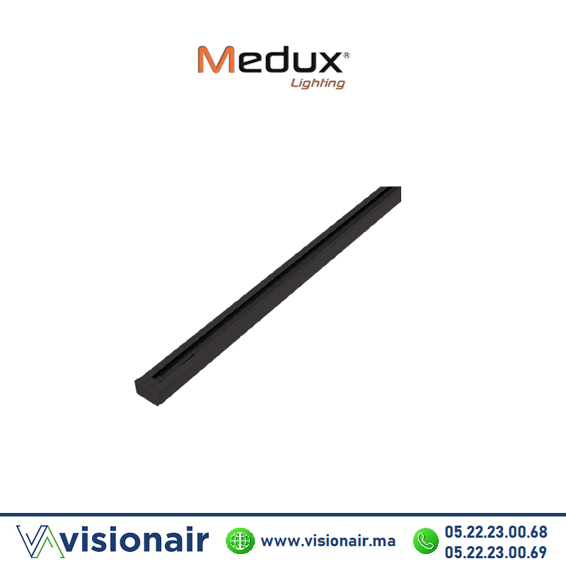 [RAIL1MN] Rail noir 1m en aluminium pour projecteur
