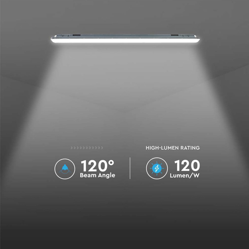 Réglette étanche V-TAC 36W 120cm 4000°K IP65 SKU10221 Casablanca Maroc