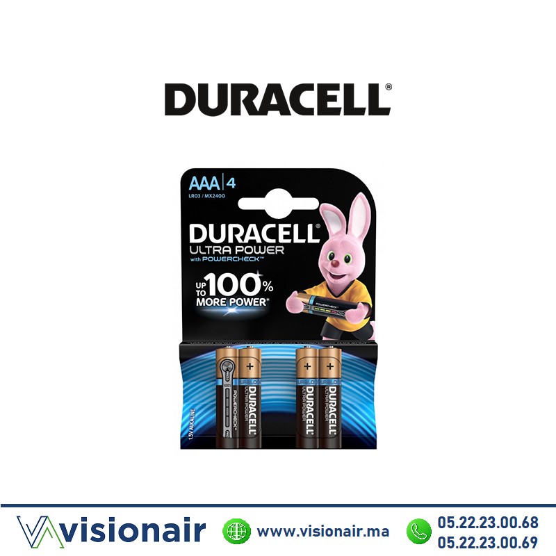 [DURAULPOWAAA4] Piles DURACELL ULTRA POWER AAA4 LR03 1,5V alcalines