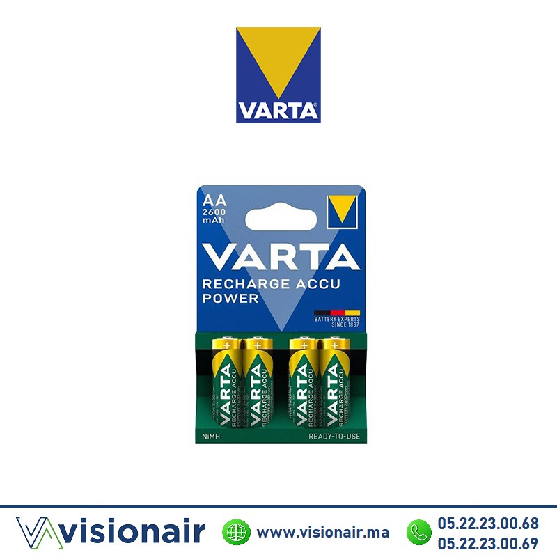 [VRECHARGE800AAA4] Pile VARTA rechargeable 4 piles AAA4 HR03 800mAH