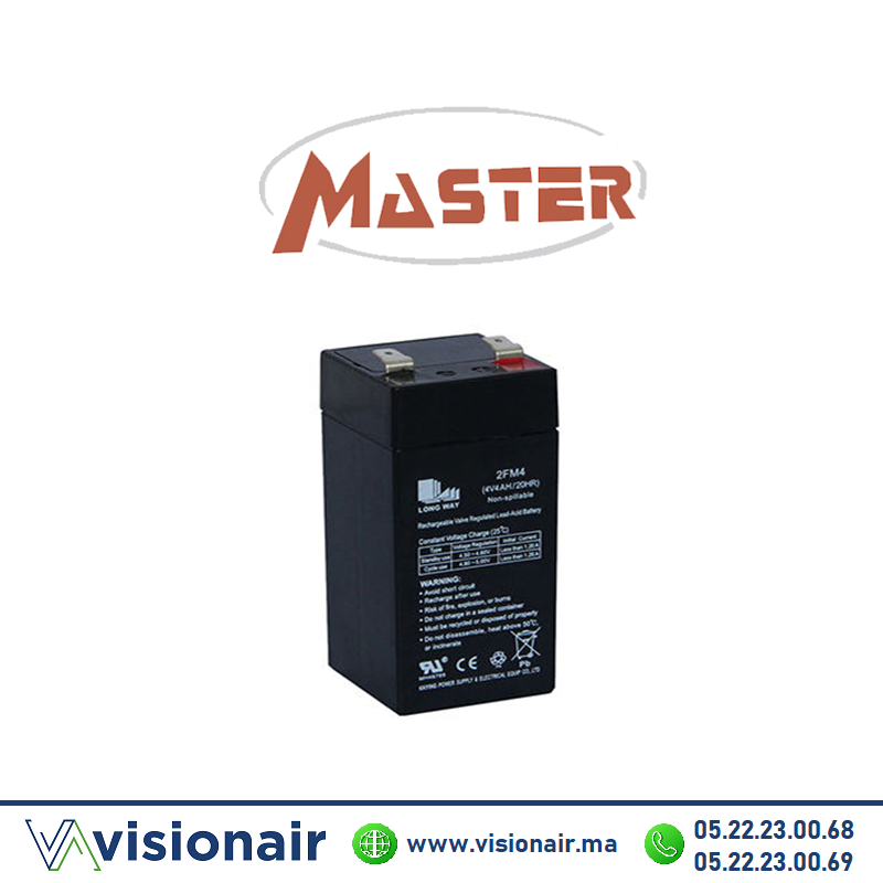 [MAS4V45AH] MASTER Batterie 4V 4,5AH étanche VRLA