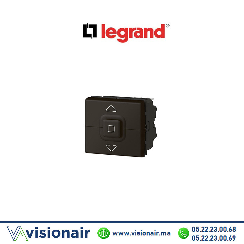 [LEG079126L] Interrupteur volet roulant LEGRAND Mosaic noir 079126L